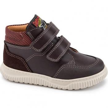 Zapatillas deportivas de niño Pablosky Marrón con doble cierre adherente