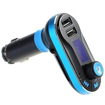 Transmisor Bluetooth de FM y Música para Coche, Aporta Manos Libres y Cargador de Doble USB Apto con iPhone 6 Android Smartphones Bluetooth Dispositivo