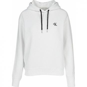 Sudadera con capucha Calvin Klein Jeans para mujer, color blanco, modelo Embroidery, talla M