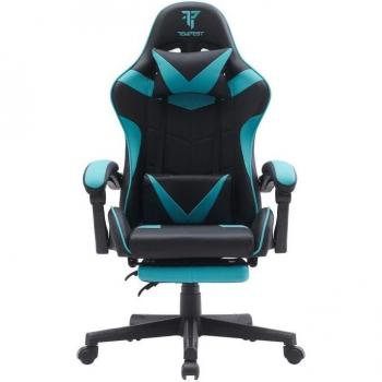 Silla Gaming Tempest Shake Turquesa con Reposapiés y Masaje