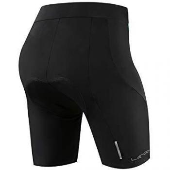 Letook Pantalones Ciclismo Mujer Cortos, Pantalon Corto de Bicicleta Gel Acolchado Profesional Verano Primavera Línea Azul XL