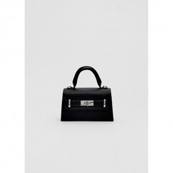 Stradivarius Black Mini Buckle Crossbody Bag OS