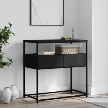 Consola negra de madera multicapa 75x40x75 cm