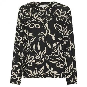 Kaffe Ditte Regular Fit Long Sleeve Blouse Black for Women