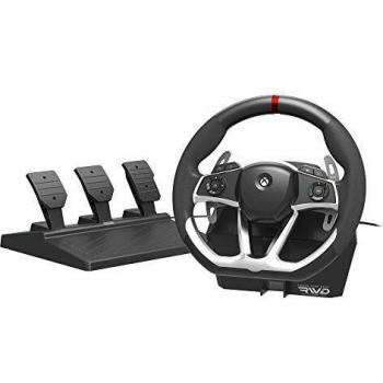 HORI Wired Force Feedback Racing Wheel DLX - Steering Wheel with vibration rumble and pedals - Xbox Series X - Xbox One