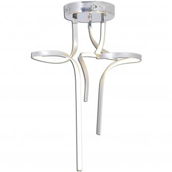 Lámpara de techo LED semiempotrada Loop Line, 2520 lm, color plata, 3000 K