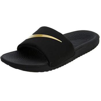 Nike Kawa Kids Slide Sandals - Black/Metallic Gold