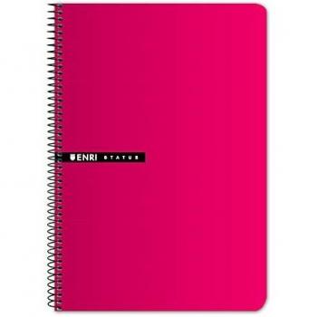 Enri 739697 - Cuaderno cuadricula 4 x 4, 100 hojas, color rojo
