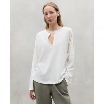 Camiseta de mujer Ronne blanco ECOALF - Manga larga y cuello de pico