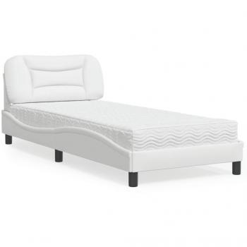 Cama con colchón blanco 80x200 cm en cuero sintético Vidaxl