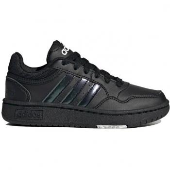 Adidas Hoops 3.0 Black Sneakers for Women and Children, Size 35/1.3