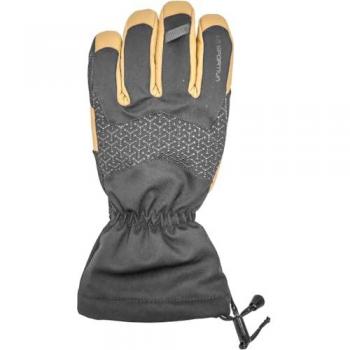 La Sportiva Alpine Guide Leather Gloves Black Yellow Large