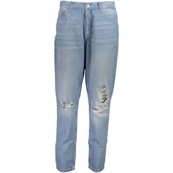 Chic Light Blue Premium Denim Mom Ankle Jeans W26