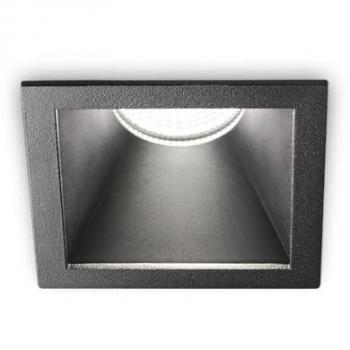 Downlight LED Empotrable Cuadrado Integrado Negro 1100Lm 3000K Ideal Lux