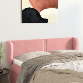 Cabecero de terciopelo rosa 147x23x78/88 cm Vidaxl Rosa