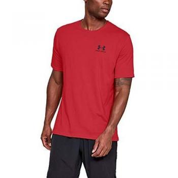 Under Armour Men's Sportstyle Left Chest T-Shirt, Red, 2XL - Casual Cotton