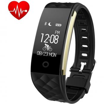 Pulsera Actividad HR,HETP Impermeable Fitness Tracker Actividad Bluetooth con Pulsometros Reloj inteligente Pulsera sensible Pantalla táctil Paso Contador de calorías Sleep Podómetro para niños Mujeres Hombres para Android y iOS iPhone Teléfonos inte