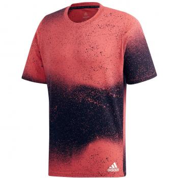 adidas Freelift_Sport Spray Graphic T-Shirt, Hombre, Shock Red/Legend Ink, S