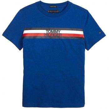 Tommy Hilfiger Camiseta Essential Global Stripe 10 Azul