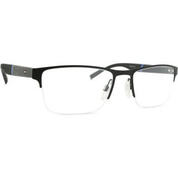 Tommy Hilfiger TH 1905 Square Metal Glasses with Lenses, Black, 55mm/19mm/145mm