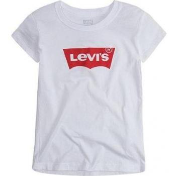Levi's Camiseta Batwing para Niña en Blanco con Logo Rojo Manga Corta