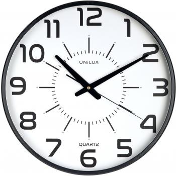 Unilux - 400094487 Wall/Table Clock Black, Transparent