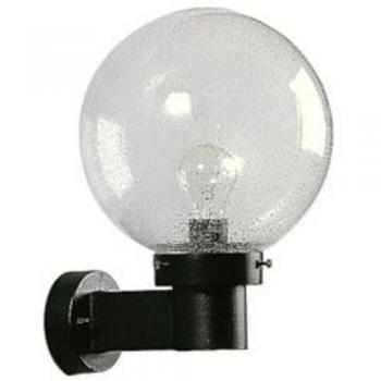 Lámpara de pared exterior Tipo 0633 con esfera de vidrio burbujeante Ø 25cm, E27, negra