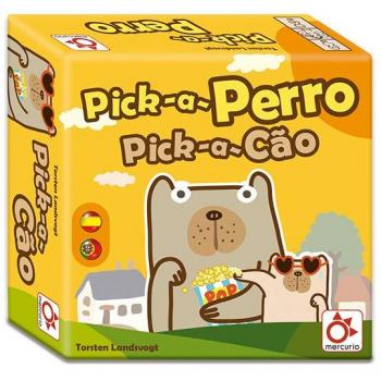 Pick-a-Perro: Juego de Observación y Rapidez, diseñado para 2 a 6 jugadores, recomendado para edades a partir de 6 años, incluye cartas con ilustraciones de perros, un temporizador y reglas sencillas para fomentar