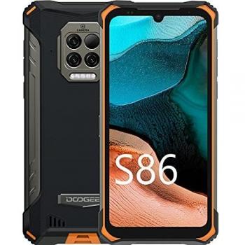 Doogee s86 2021 8500mah bateria movil 6gb ram128gb rom ip68 ip69k smartphone resistente agua y golpes camara cuadruple 16mp moviles todoterreno 4g helio p60 61inch nfc naranja
