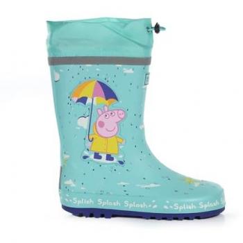 Regatta Kids' Peppa Pig Waterproof Rain Boots Aruba Blue Size 32
