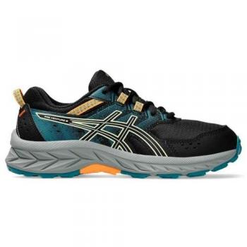 Zapatillas de Trail Running ASICS Gel-Venture 9 para Niños Color Negro/Azul/Naranja Talla 32.5