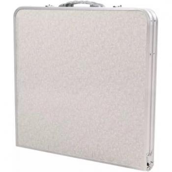 Mesa Plegable de Camping Ajustable 120X60X55/62/70CM Blanca