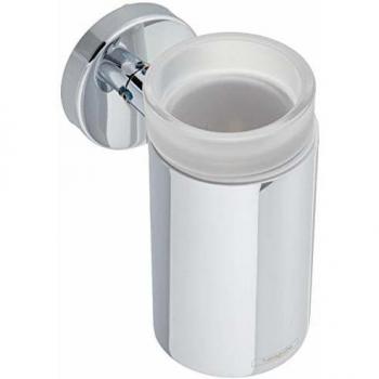 Hansgrohe Logis Chrome Toothbrush Holder with Glass Tumbler 40518000