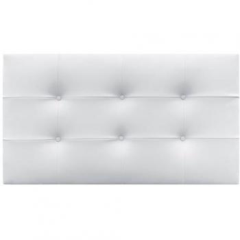 Cabecero Tapizado Capitoné en Polipiel Blanco 110x60cm para Camas Individuales y Matrimoniales (80/90/105)