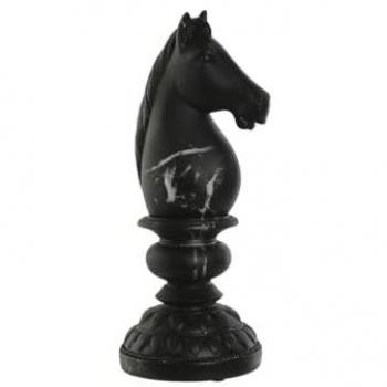 Figura Decorativa Caballo Negro Home ESPRIT 13 x 13 x 33 cm