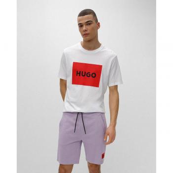 HUGO Dulive222 Camiseta para Hombre de Algodón con Cuello Redondo, Manga Corta y Logotipo en Etiqueta - Color Blanco