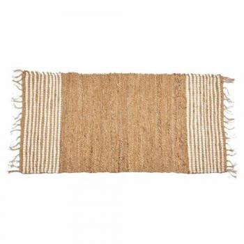 Alfombra Gift Decor Negro Natural Rayas 70 x 1 x 140 cm (8 Unidades)