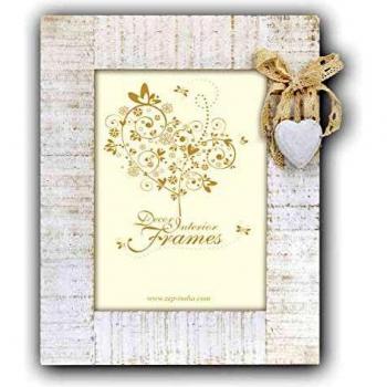 Marco de Fotos Kati 15x20 cm Blanco Decorativo de Madera