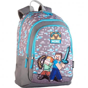 Mochila primaria doble compartimento Minecraft Warriors Toybags 44cm adaptabl