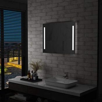 vidaXL Espejo de pared de baño con LED 80 x 60 cm