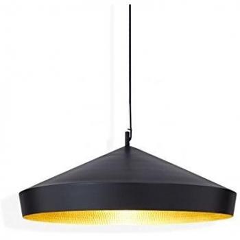 Lámpara colgante LED Tom Dixon Beat Flat negra
