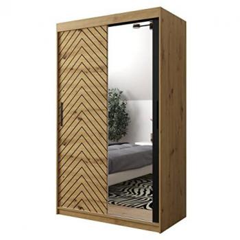 Armario Corredero Hartford 309, Blanco, 120x200x62cm, 4 Estantes, Diseño Moderno