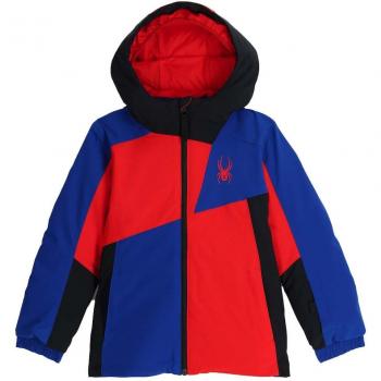 Chaqueta de esquí para niños Spyder Mini Ambush con aislamiento térmico, impermeable y transpirable, capucha ajustable, múltiples bolsillos y sistema de ajuste en puños