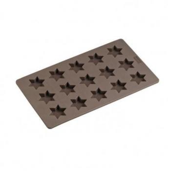 Molde de silicona para hornear estrellas de 15 cavidades - Lurch, color marrón