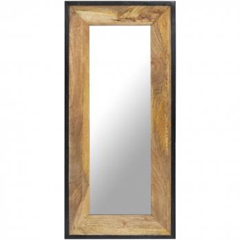 Espejo de madera maciza de mango 110x50 cm