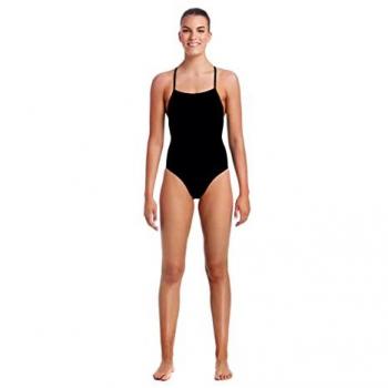 Funkita Bañador Strapped In Negro Mujer Adulto, Traje De Baño Strapped In, Strapped in One Piece Swimmsuit Ladies Still Black Solid 2018 Combinaison de Natation, Still Black Solid, DE