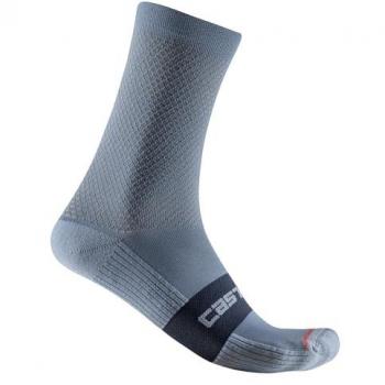 Castelli Espresso 15 Light Steel Blue Cycling Socks - S/M