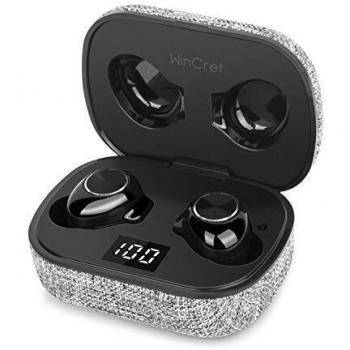 Auriculares inalámbricos Bluetooth, WinCret Auricular Inalambricos in Ear con Caja de Carga de 800mAh, Reproducción de 40 Horas, Micrófonos Incorporados, Deportivos IPX5 Impermeable