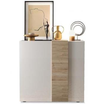 Aparador Alto 2 Puertas Plutón - 121 x 44 x 114 cm - Paneles de Partículas