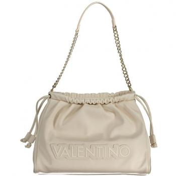 Valentino by Mario Valentino Beige Polyethylene Handbag with Chain Shoulder Strap, Size: ONE SIZE, Female